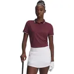 Under Armour DRIVE JACQUARD POLO Dámske tričko na golf, vínová, veľkosť M