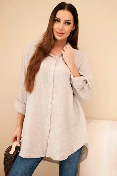 Kesi Włoski mušelínová košile Plus Size