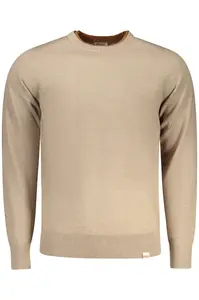 Pánsky béžový basic sveter