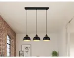 Závesné stropné osvetlenie Punch, čierno-zlatá, 3 svietidlá%