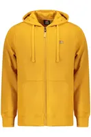 Žlutá pánská mikina s kapucí