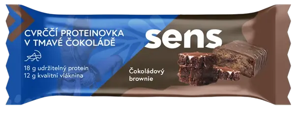 SENS Cvrččí Proteinovka v Tmavej Čokoláde - Čokoládový Brownie 60 g