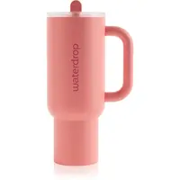 Waterdrop Explorer Tumbler tumbler z nehrdzavejúcej ocele s rúrkou Pink 1100 ml