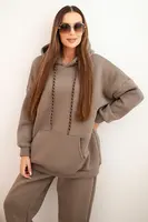 Dámská tepláková souprava s kapucí