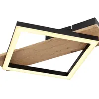 Stropní LED osvětlení Beatrix 33 cm, kov/dřevo