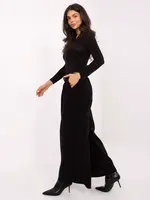 Čierne jednofarebné nohavice