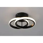 Reality Stropné LED svietidlo Kasia 7W 800lm 3000K matná čierna 26,5 x 18,5 cm