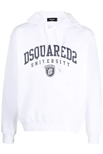 Bílá mikina Dsquared2 s kapucí