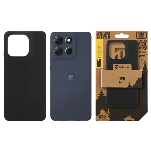 Zadní kryt Tactical TPU pro Motorola Moto G86/G86 Power, černá