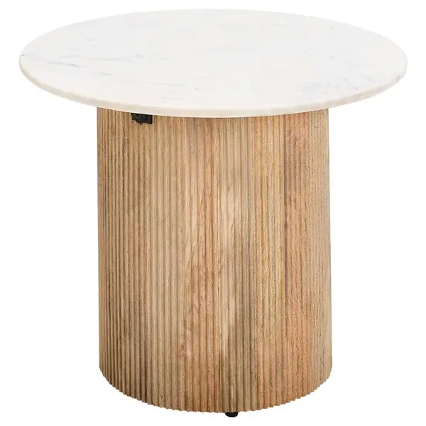 Livetastic KONFERENČNÍ STOLEK, mangové dřevo, přírodní barvy, bílá