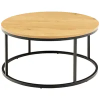 MID.YOU KONFERENČNÍ STOLEK, černá, divoký dub, kov, kompozitní dřevo, 80/80/40 cm