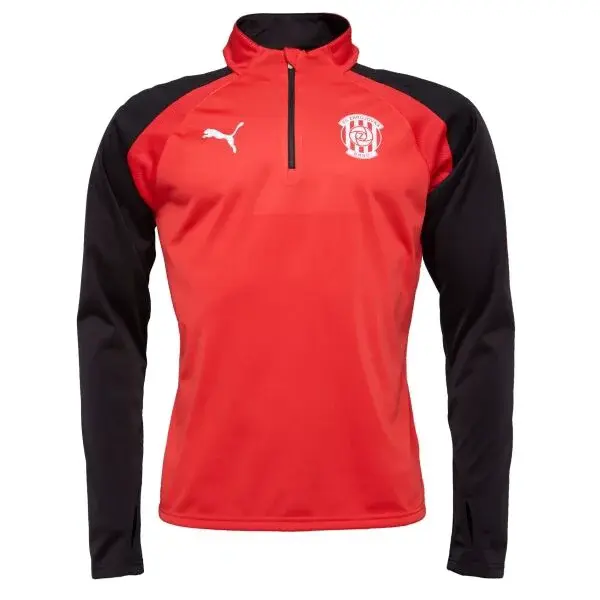 Puma TEAMLIGA 1/4 ZIP TOP Pánska futbalová mikina, červená, veľkosť