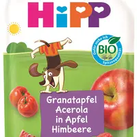 HIPP BIO Hippis 100% ovoce Jablko-Maliny-Granátové jablko-Acerola 100 g