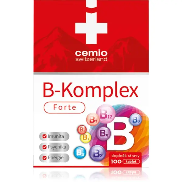 Cemio B-Komplex Forte komplex vitamínu B v tabletách 100 tbl