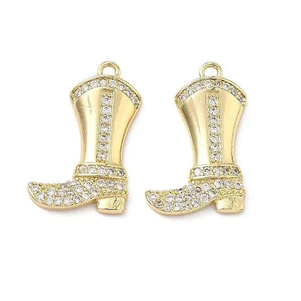 Brass Micro Pave Cubic Zirconia Pendants