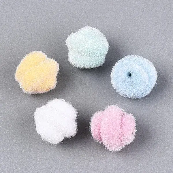 Flocking Opaque Acrylic Twist Beads