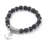 Natural Lava Rock Charm Bracelets