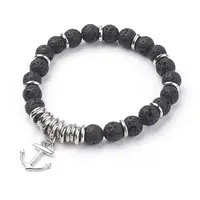 Natural Lava Rock Charm Bracelets