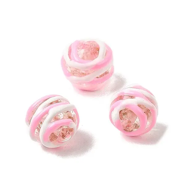 Handmade Gold Sand Enamel Lampwork Beads