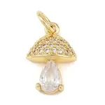 Brass Micro Pave Cubic Zirconia Charms