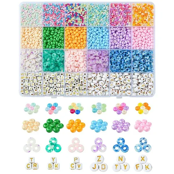 DIY Donut Glass & Acrylic Beads Bracelets Making Kits
