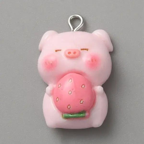 Pig Opaque Resin Pendants