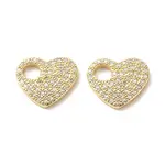 Brass Micro Pave Cubic Zirconia Charms