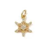 Brass Micro Pave Cubic Zirconia Charms