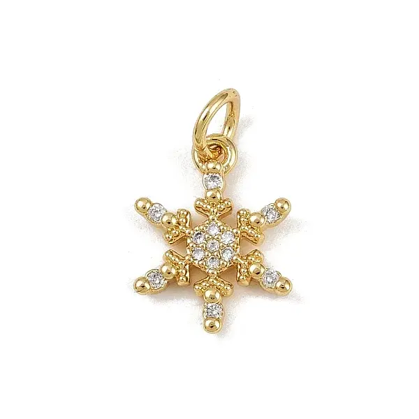 Brass Micro Pave Cubic Zirconia Charms