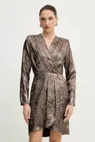 Šaty Morgan hnědá barva, mini, RIBIL.F