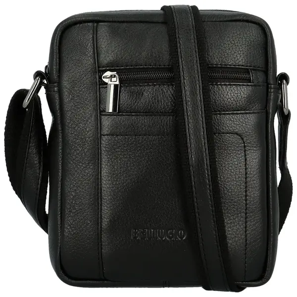Pánska kožená crossbody taška čierna - Bellugio Bekim