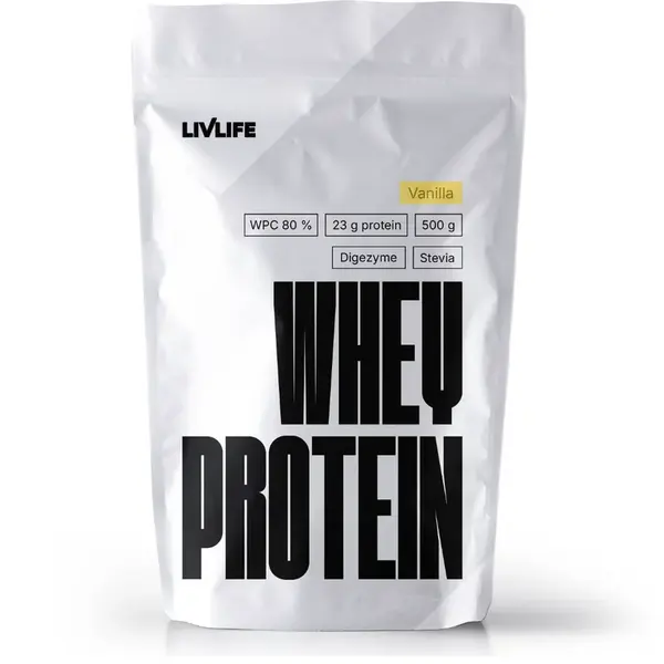 Livlife Whey Protein s příchutí vanilka 500 g