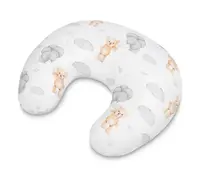 SENSILLO Kojící polštář, podkova, mušelín, bavlna Medvídek, šedý