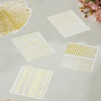 PET Hot Stamping Laser Line Nail Art Stickers