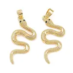 Brass Micro Pave Black Cubic Zirconia Pendants