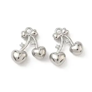 Brass Micro Pave Cubic Zirconia Pendants