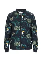 MO Prechodná bunda  petrolejová / mätová / čierna / biela