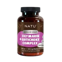 NATU Natural Extract, Ostropestřec extrakt (Silymarin 80 %) s artyčokem 90 kapslí