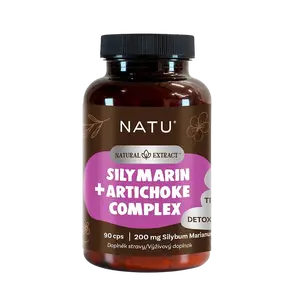 NATU Natural Extract, Ostropestřec extrakt (Silymarin 80 %) s artyčokem 90 kapslí
