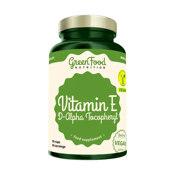 GREENFOOD NUTRITION Vitamin E-D-Alpha Tocopheryl 90 kapslí