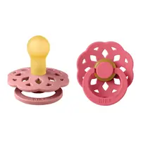BIBS Dudlíky z přírodního kaučuku Boheme 2ks - velikost 1, Dusty Pink / Coral
