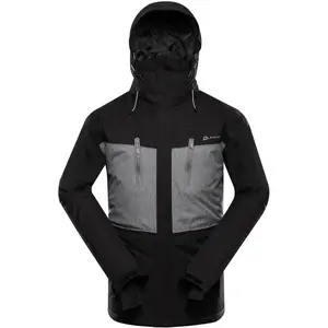 ALPINE PRO COMED Pánská lyžařská bunda, černá, velikost