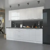 Kuchyňská linka 260 cm Lara 1 - Bílá + Bílý lesk