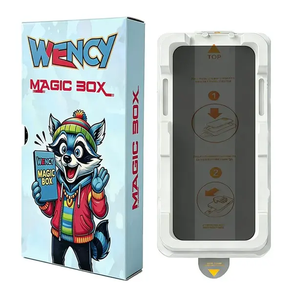 Wency Magic Box Privacy 5D Tvrzené sklo s jednoduchou aplikací, Xiaomi Redmi Note 13 5G, černé