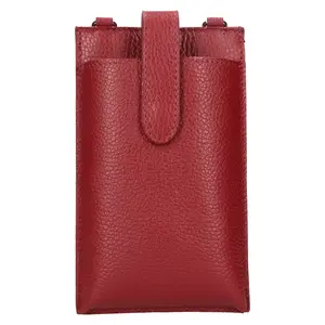 Dámská kožená kabelka na mobil a doklady Italia Dita - vínová