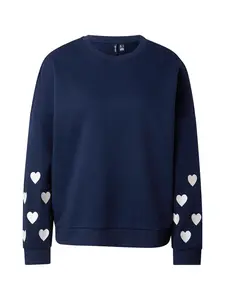 VERO MODA Mikina 'VMKAROL'  námornícka modrá / biela