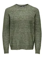 Only & Sons Sveter 'ONSTegan'  trstinová / šedobiela