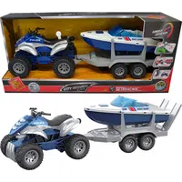 CITY SERVICE CAR - 1:16 Čtyřkolka s přívěsem - motorový člun
