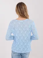 Světle modrá krajková halenka