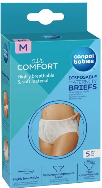 CANPOL BABIES Jednorázové mateřské kalhotky M 5 ks